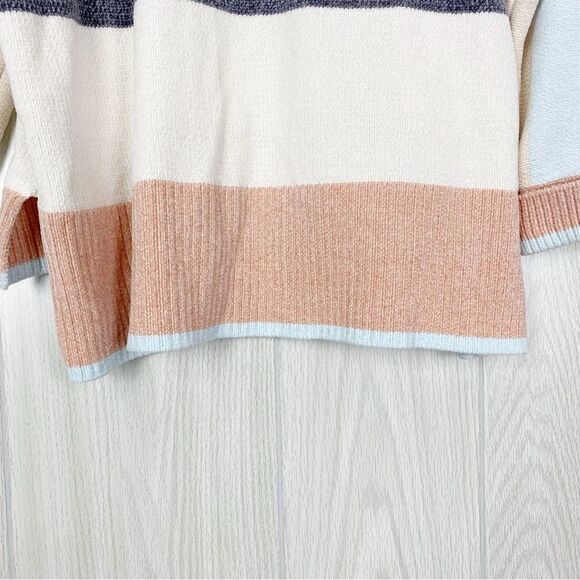 Soft Surroundings | Lisbeth Chenille Striped V Neck Sweater Size Petite XL - Picture 10 of 12